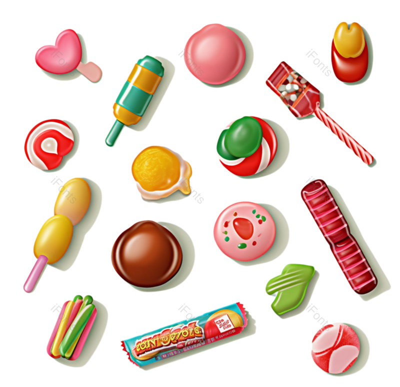 元素图片,儿童元素,甜品PNG,卡通甜品免抠素材